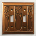 Art Nouveau Double Toggle Copper Switchplate