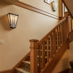 Asheville Sconce – Craftsman Stairway, Clean Walls