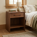 Ashton nightstand lifestyle image in a warm Craftsman bedroom