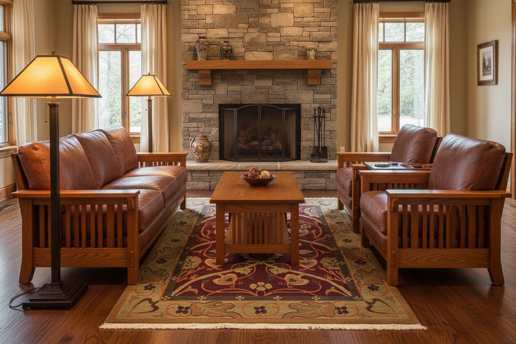 Bungalow Garden Rug - Arts & Crafts Living Room