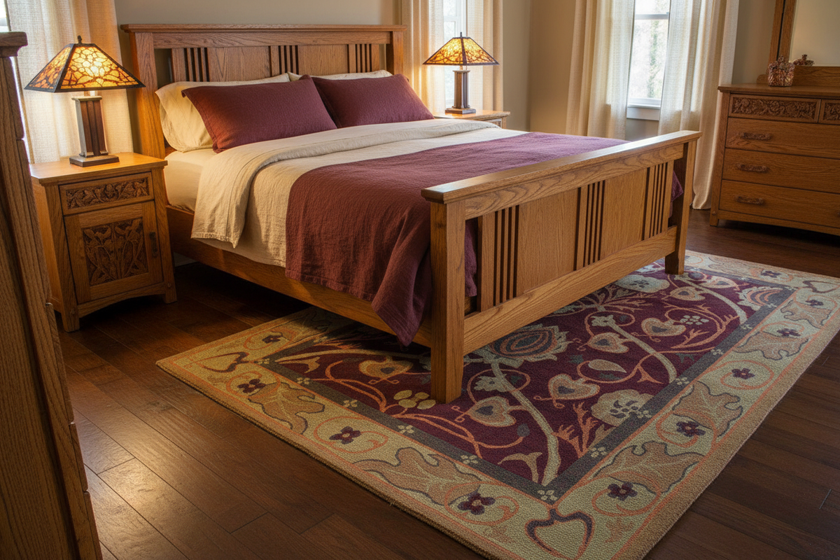 Bungalow Garden Rug - Arts & Crafts Master Bedroom