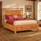 Catalina storage bed in a warm Craftsman bedroom