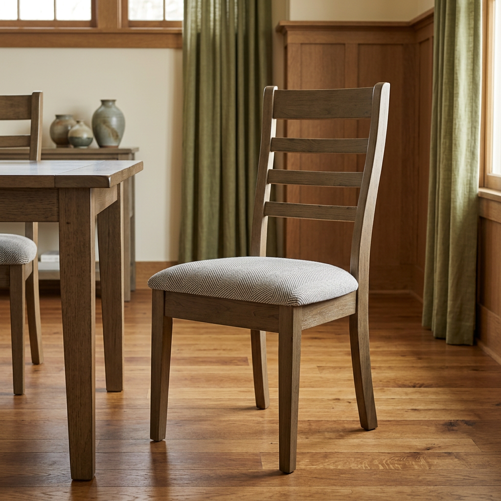 Chair in a warm Craftsman dining room