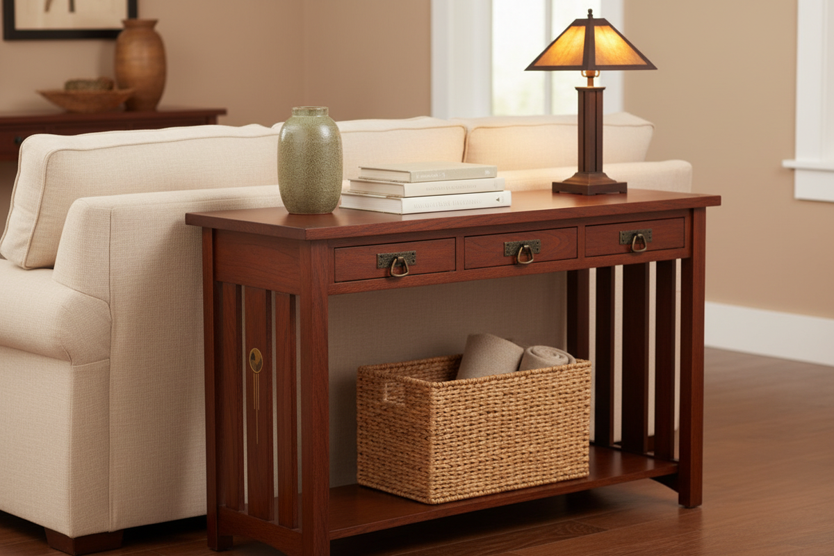 Craftsman Sofa Table Lifestyle