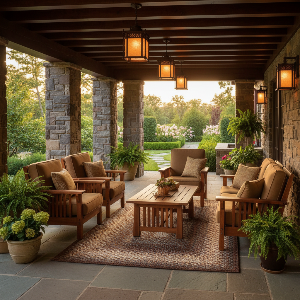 Driftwood Rug – Grand Craftsman Patio Lifestyle