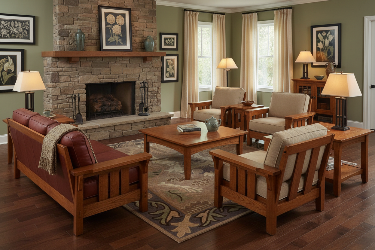 English Garden Silver Stickley Rug – Lifestyle