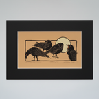 Four Scruffy Crows - Black Mat