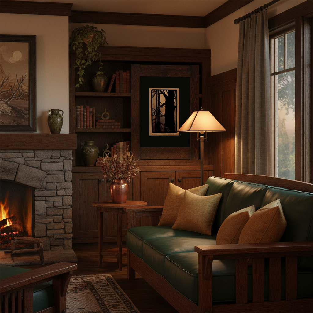 Full Moon Print Arts and Crafts Home Lifestyle