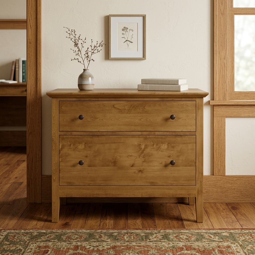 Gable Road file cabinet in a warm Craftsman study