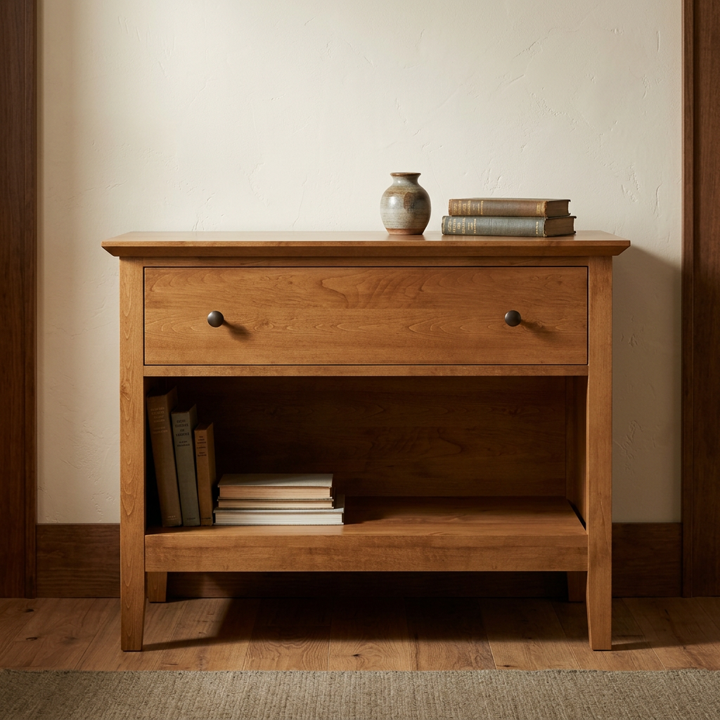 Gable Road One-Drawer Case in a warm Craftsman lifestyle setting