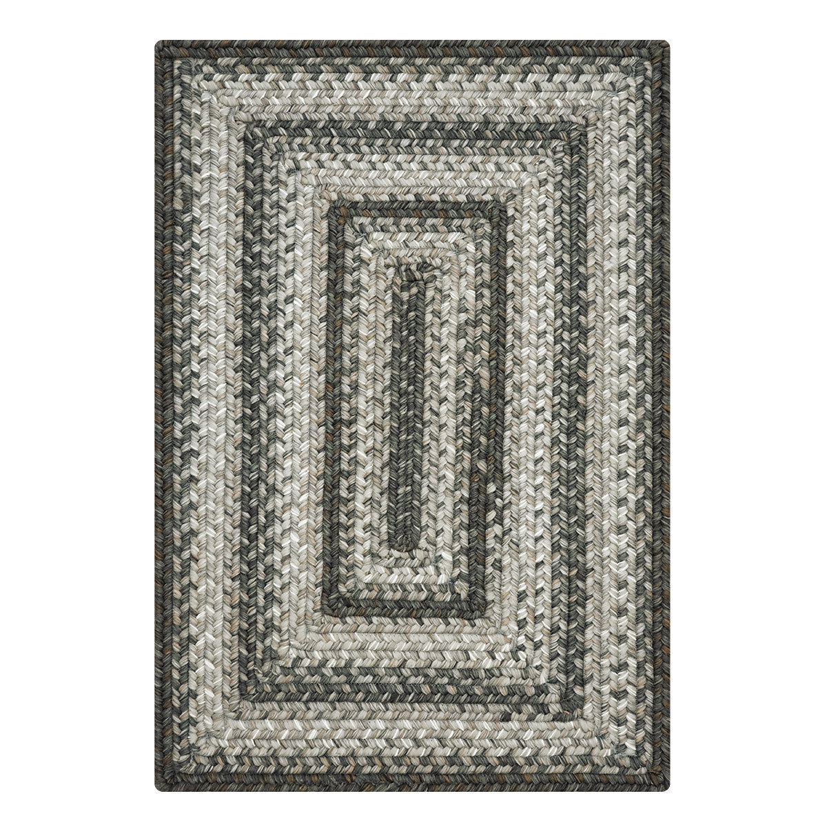 Graphite Grey Outdoor Braided Rug