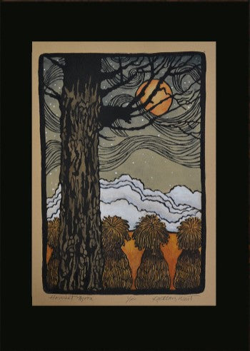 Mat Only, no Frame Harvest Moon Print by Kathleen West Lifestyle