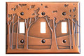 Landscape Triple Toggle Copper Switchplate