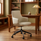 Laurel office chair in a warm Craftsman-style home office