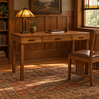 Lexington Writing Desk in a Craftsman home office