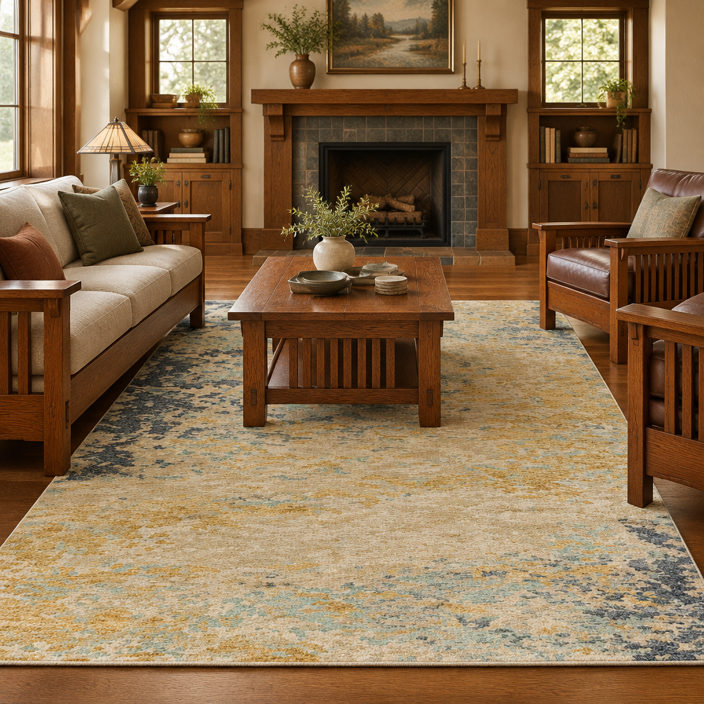 Lifestyle image of the Surya Biscayne rug