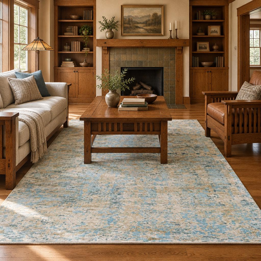 Lifestyle image of the Surya Ocean rug