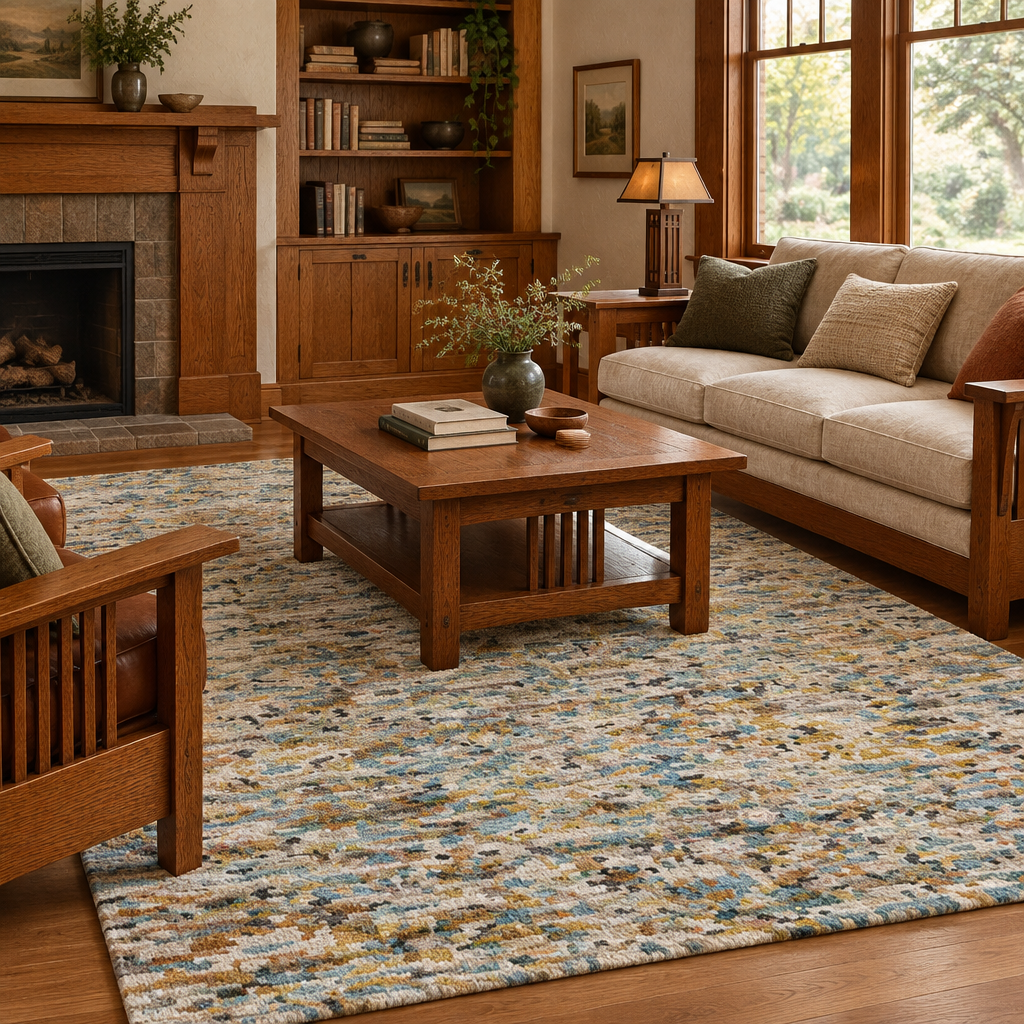 Lifestyle image of the Surya Seda rug