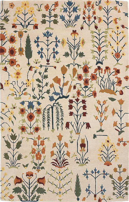 Garden of Paradise Parchment Rug