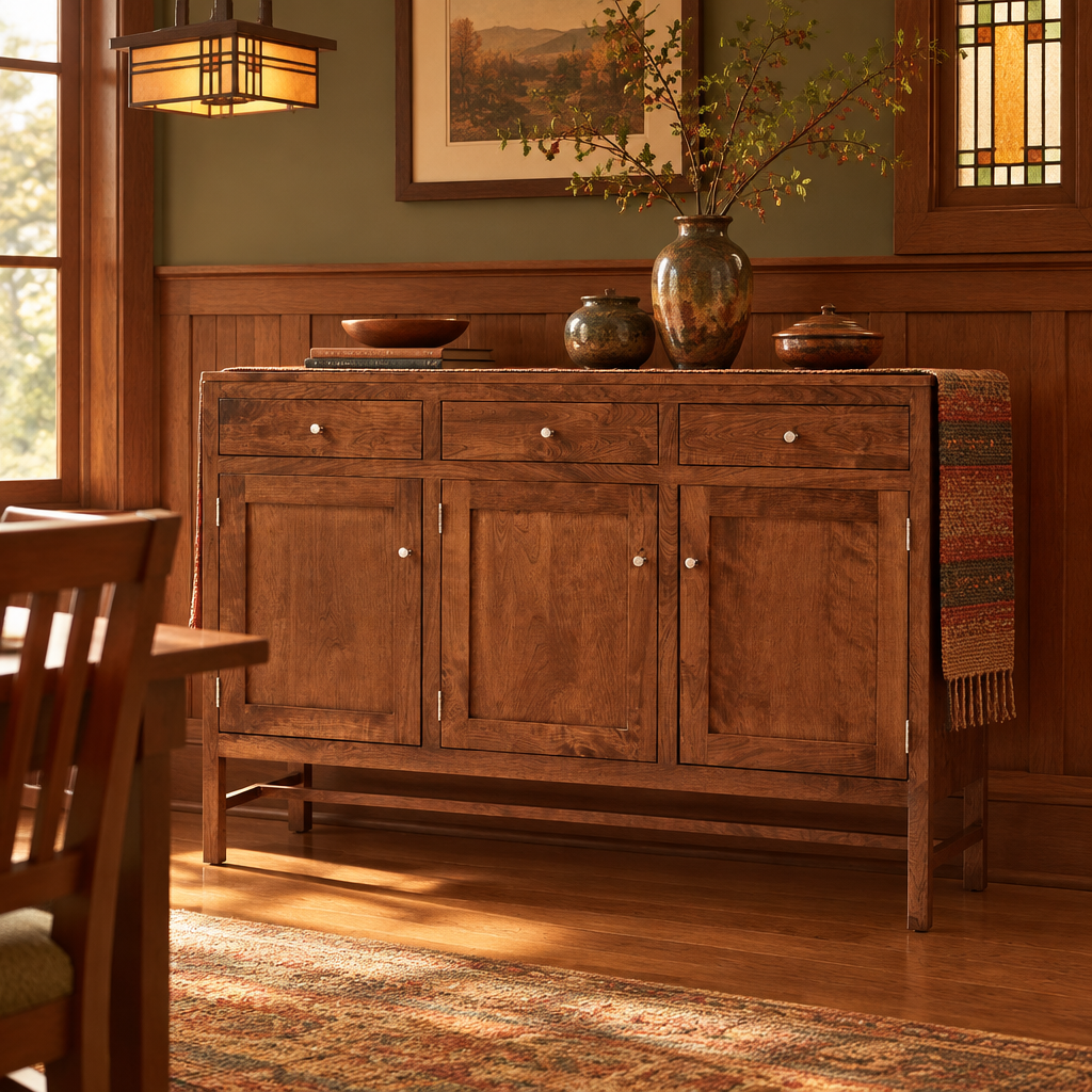 Lynnwood Sideboard lifestyle image in an Arts & Crafts dining room