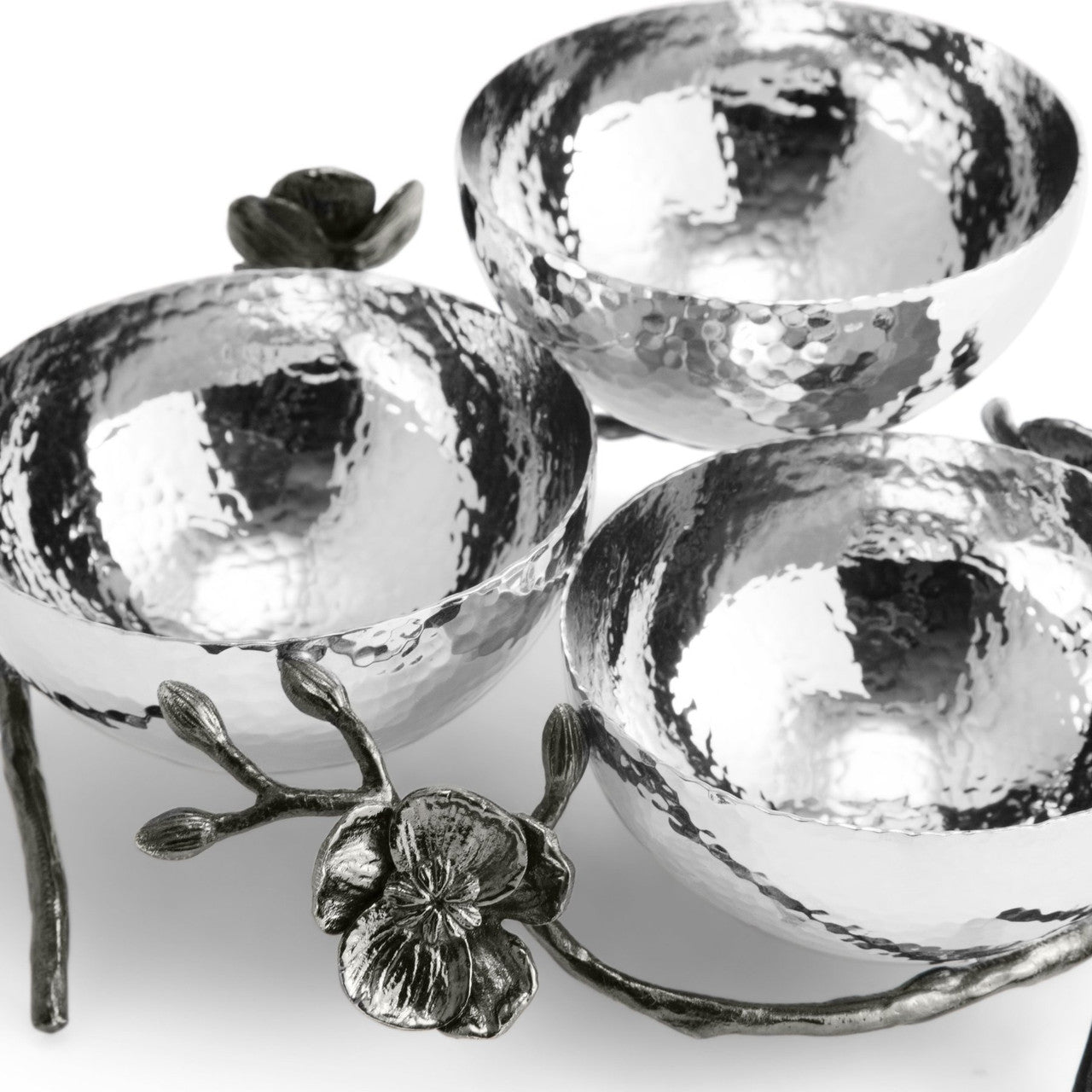 Black Orchid Triple Nut Dish by Michael Aram