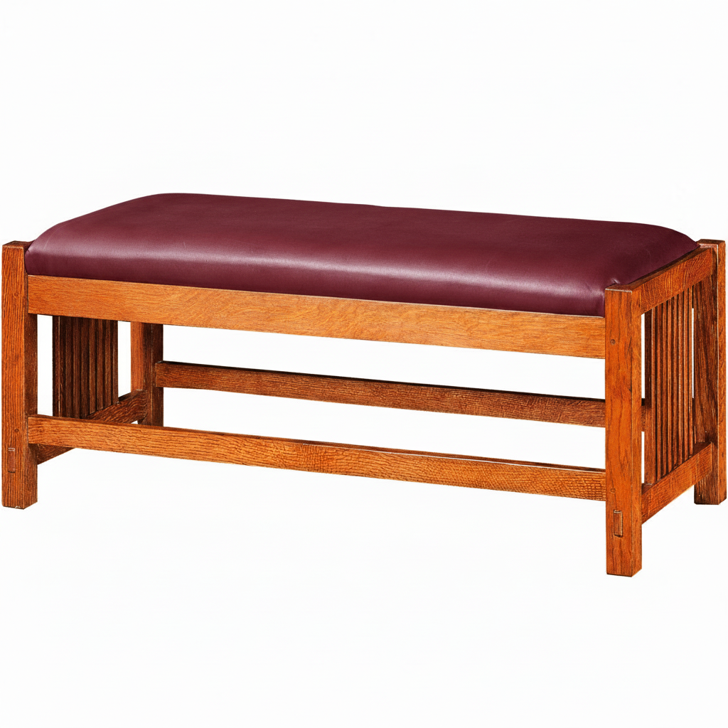 Mission Bench with Bianca Ticca Leather