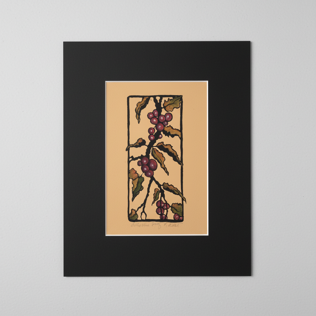 On the Vine - Wide Black Mat