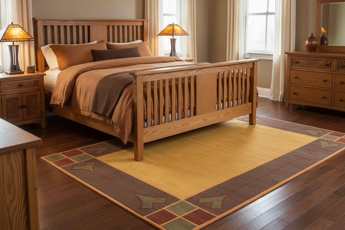 Paradise Valley Rug - Arts & Crafts Master Bedroom
