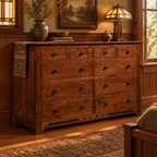 Pasadena 10-Drawer Dresser lifestyle image in an Arts & Crafts bedroom