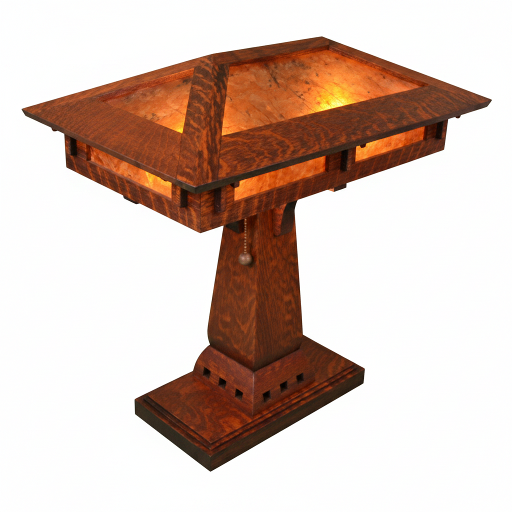 Prairie Craftsman Desk Lamp - Clean Background