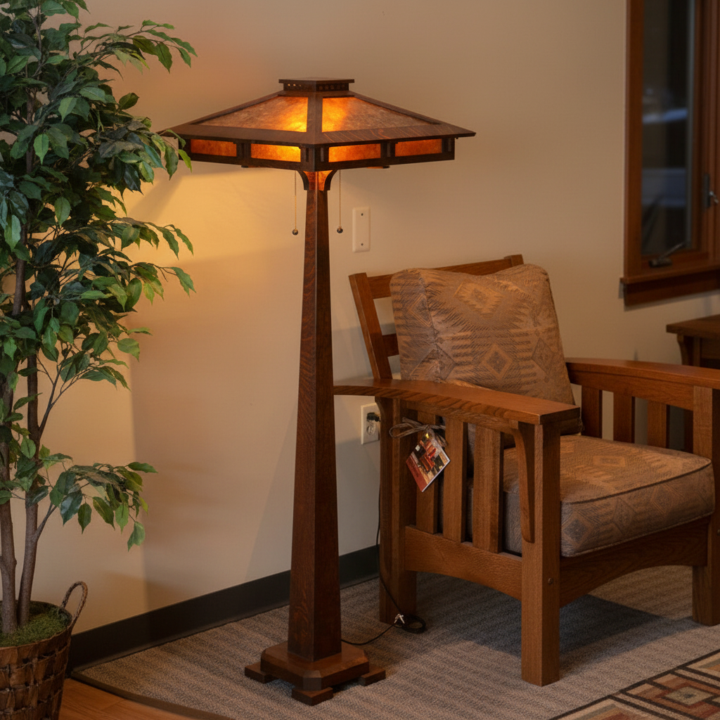Prairie Craftsman Floor Lamp Lifestyle