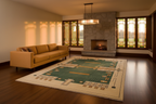Prairie III Rug Frank Lloyd Wright Great Room Lifestyle