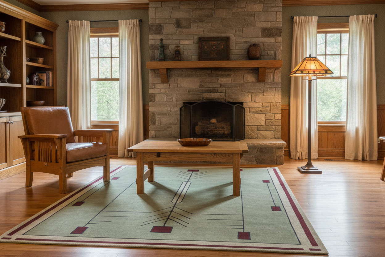Prairie Rug - Arts & Crafts Living Room