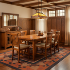 Queen Anne's Lace Earthtones Rug Dining Room Lifestyle