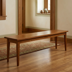 Shaker bench visualized in quartersawn white oak with Michael’s stain
