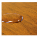 Sharpened wood finish and liquid droplet close-up
