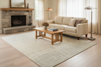 Shimmer Pewter Rug - Refined Arts & Crafts Living Room