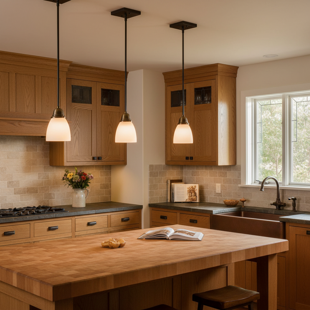 Simplicity SSH-1 Stem Pendant Lifestyle Kitchen Island