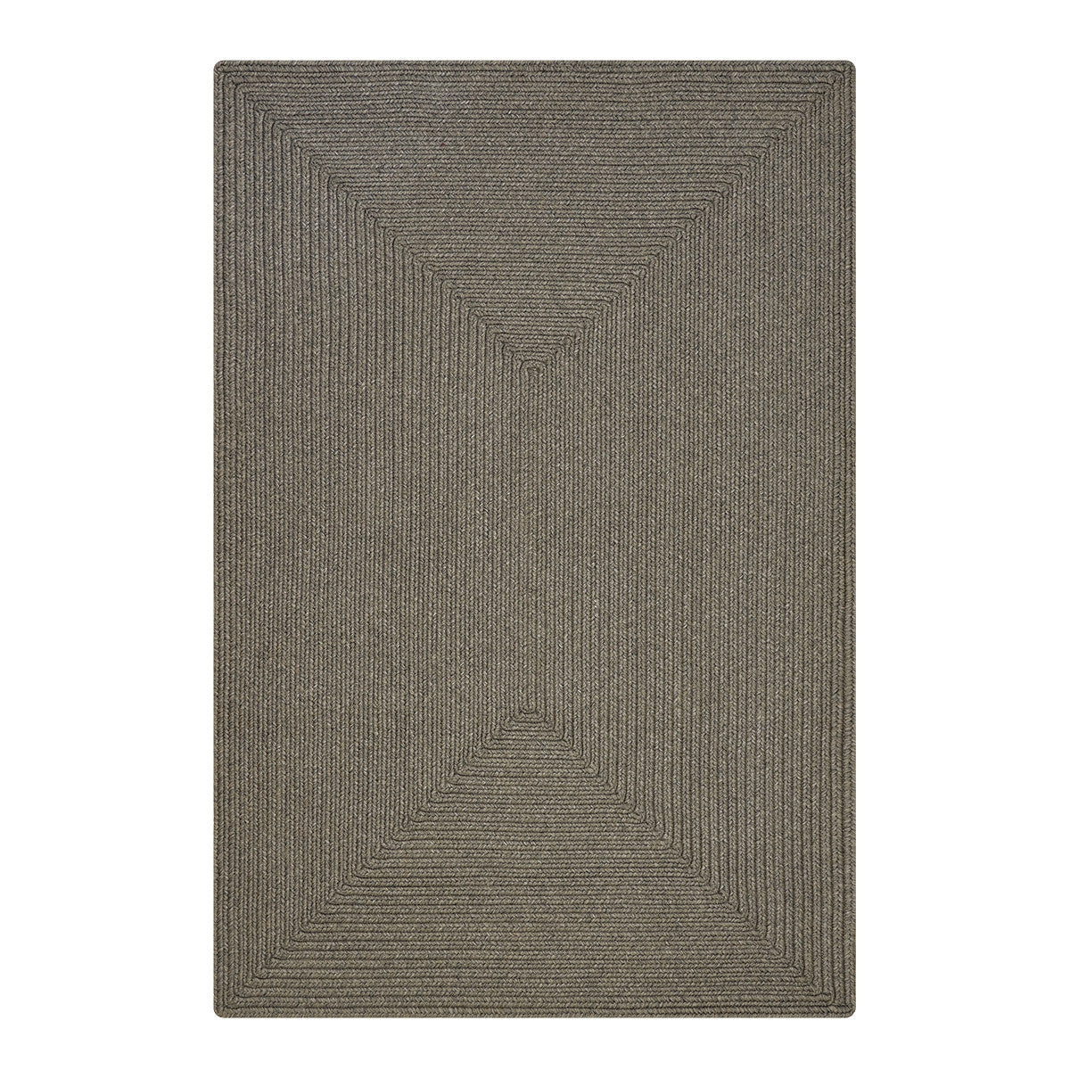 Smoke Grey Outdoor Braided Rug