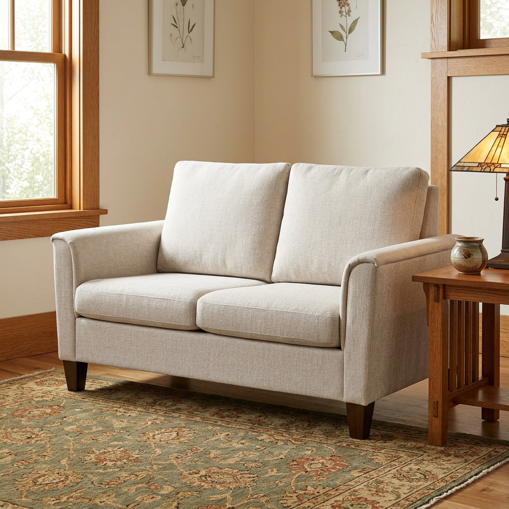 Square Craftsman lifestyle image of the loveseat