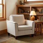 Square Craftsman lifestyle image of the upholstered chair