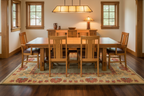 Streatham Park Border Rug Mission Style Dining Room Lifestyle