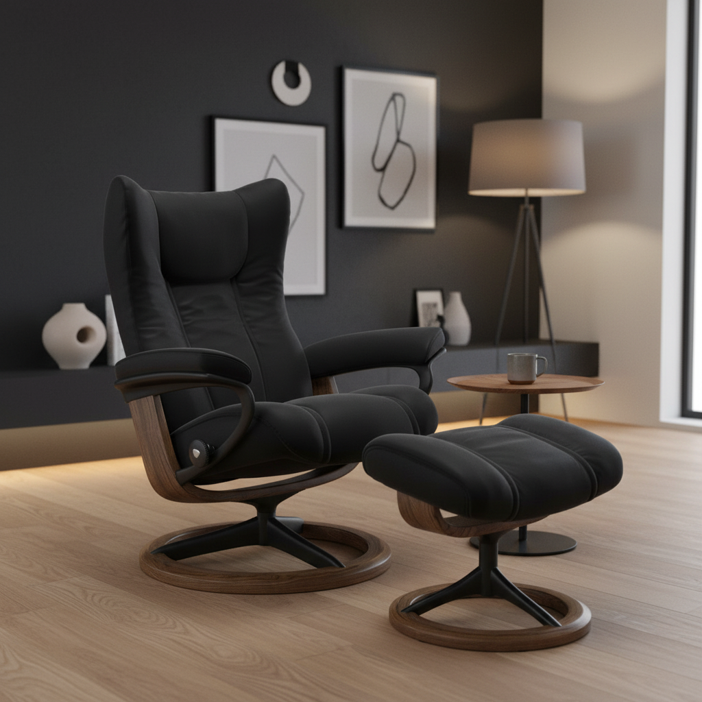 Stressless Wing Signature Black Lifestyle