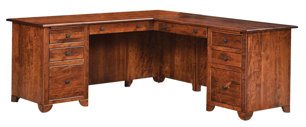 Cherry Valley Single Pedestal Jr. Executive L Desk 88339-SF