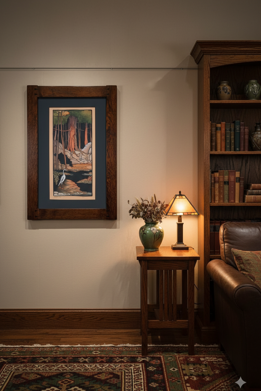 Woodland Pond Print - Arts & Crafts Lifestyle