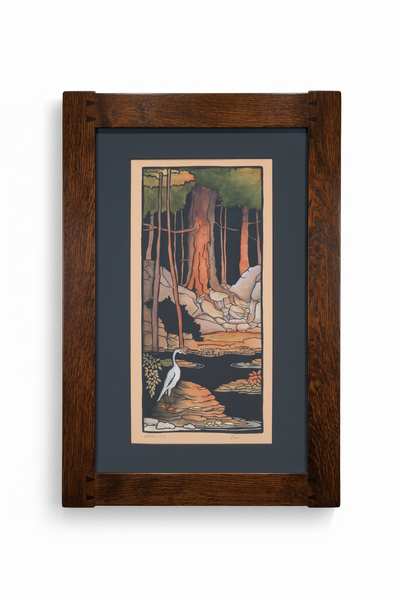 Woodland Pond Print - White Background