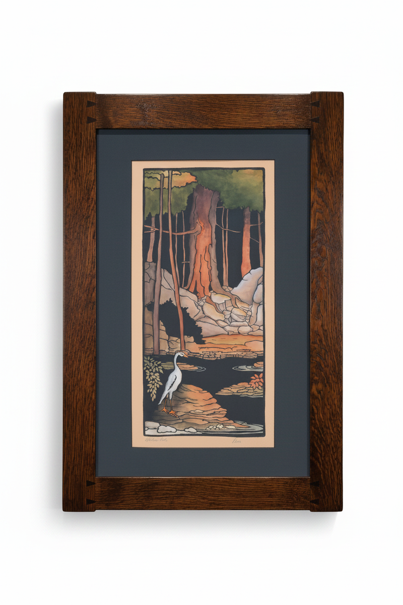 Woodland Pond Print - White Background
