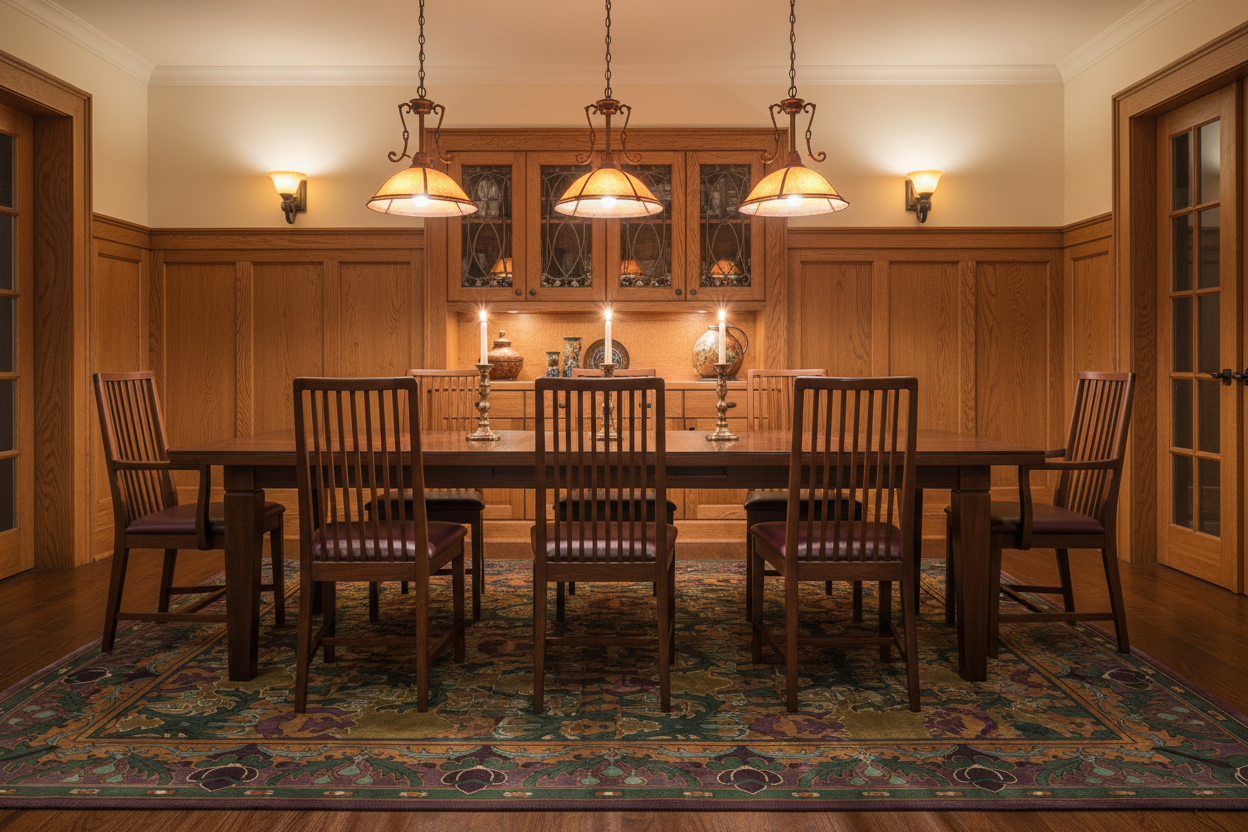 Wyndham PC-6A Arts and Crafts Dining Room Lifestyle